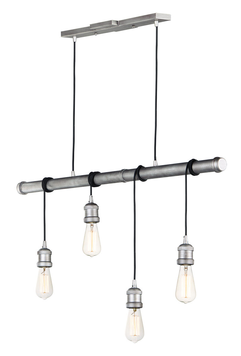 Early Electric 4 Light 5 inch Weathered Zinc Multi-Light Pendant Ceiling Light