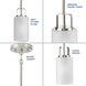 League 1 Light 5 inch Brushed Nickel Mini Pendant Ceiling Light