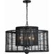 Jayna 4 Light 25 inch Matte Black Chandelier Ceiling Light