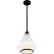 Haze 1 Light 10.5 inch Matte Black Mini Pendant Ceiling Light, Small