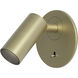 Micro 3.82 inch Matte Gold Interior Reading Light Wall Light