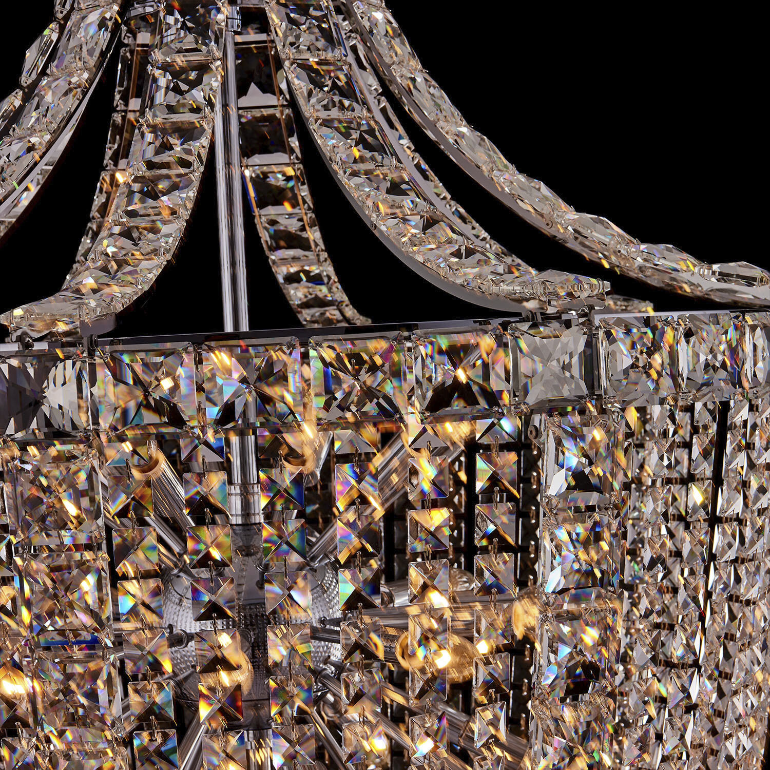 Scudo 35 Light 39 inch Chrome Pendant Ceiling Light