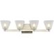 Weston LED 5 inch Glazed Nickel Bath Vanity Light Wall Light