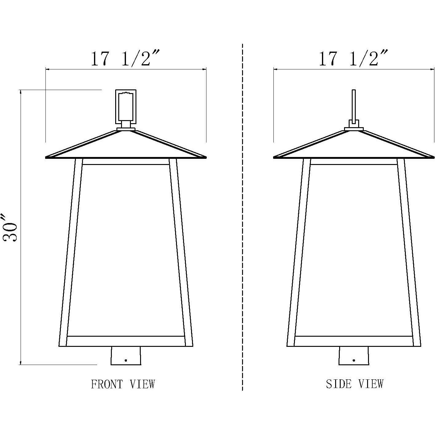 Rainer 6 Light 30 inch Black Outdoor Post Mounted Fixture in G9