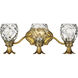 Plantation 3 Light 21 inch Burnished Brass Vanity Light Wall Light