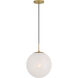 Mist 1 Light 11.75 inch Legacy Brass Pendant Ceiling Light