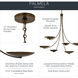 Palmela 6 Light Lacquered Bronze Chandelier Ceiling Light
