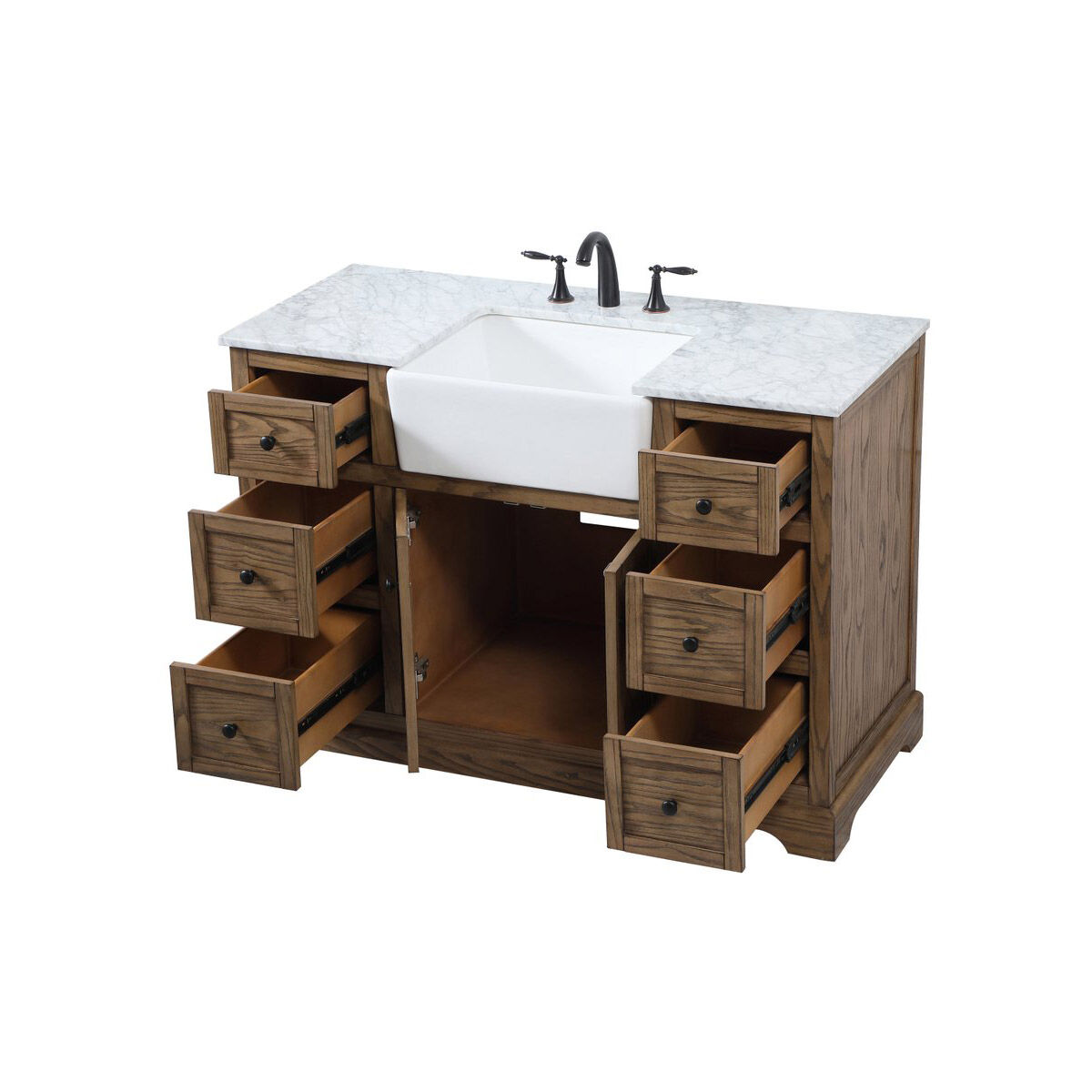 Franklin 48 X 22 X 35 inch Driftwood Bathroom Vanity Cabinet
