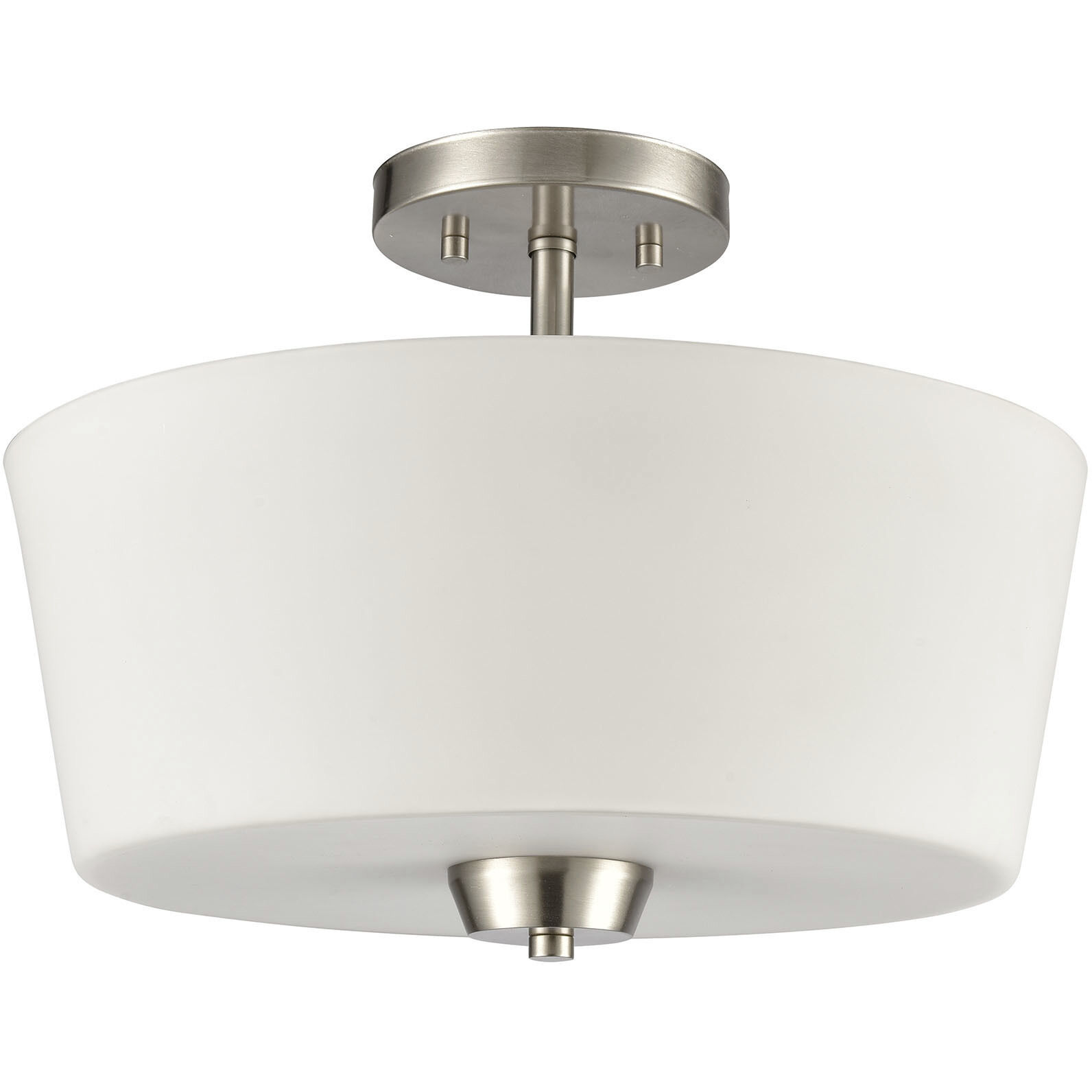 Winslow 3 Light 15 inch Brushed Nickel Semi Flush Mount Ceiling Light