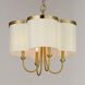 Clover 4 Light 20 inch Satin Brass Chandelier Ceiling Light