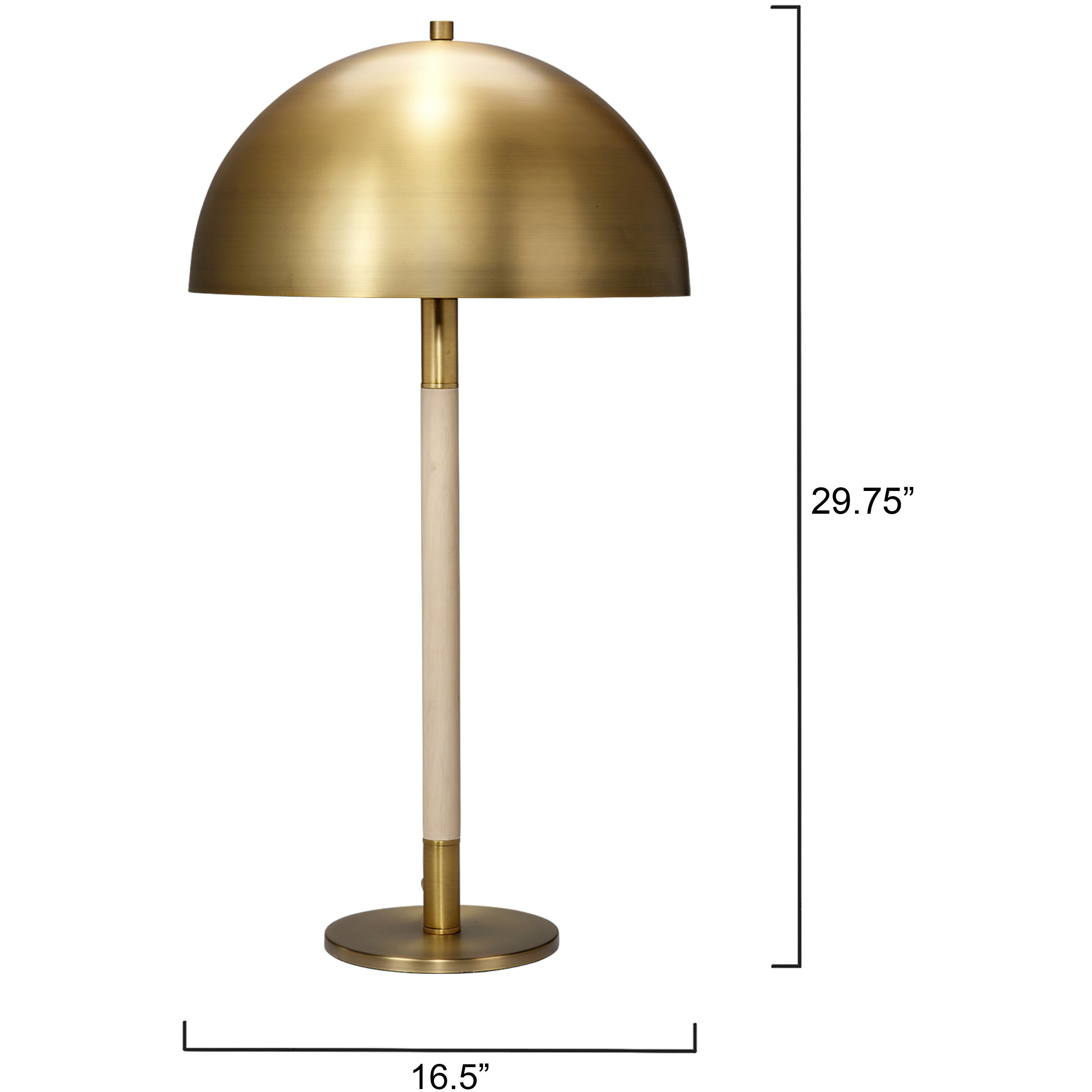 Merlin 28.25 inch Natural Wood and Antique Brass Table Lamp Portable Light