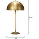Merlin 28.25 inch Natural Wood and Antique Brass Table Lamp Portable Light