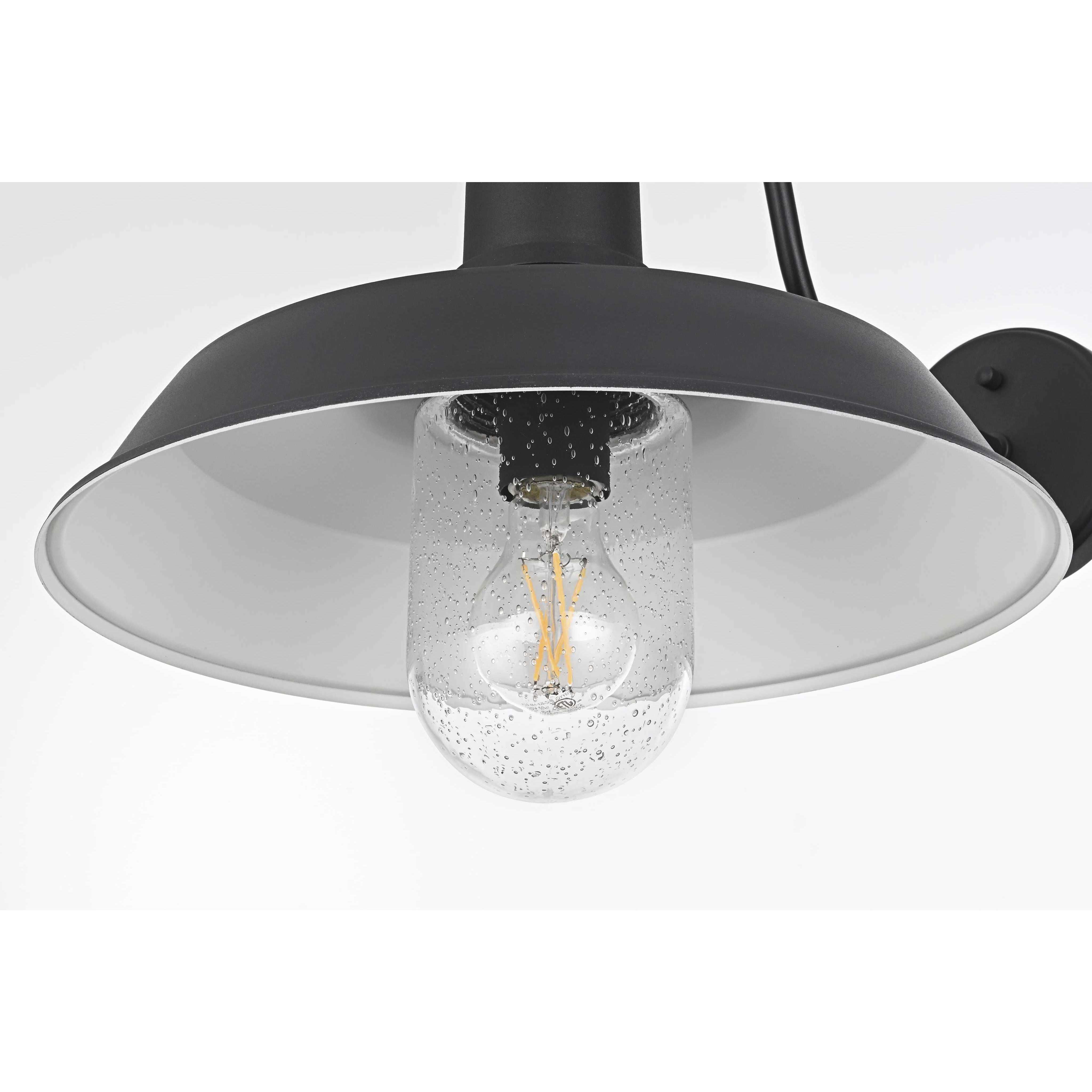 Rayan 1 Light 15 inch Black Outdoor Wall Sconce