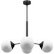 Hepburn 4 Light 30 inch Matte Black Chandelier Ceiling Light, Large