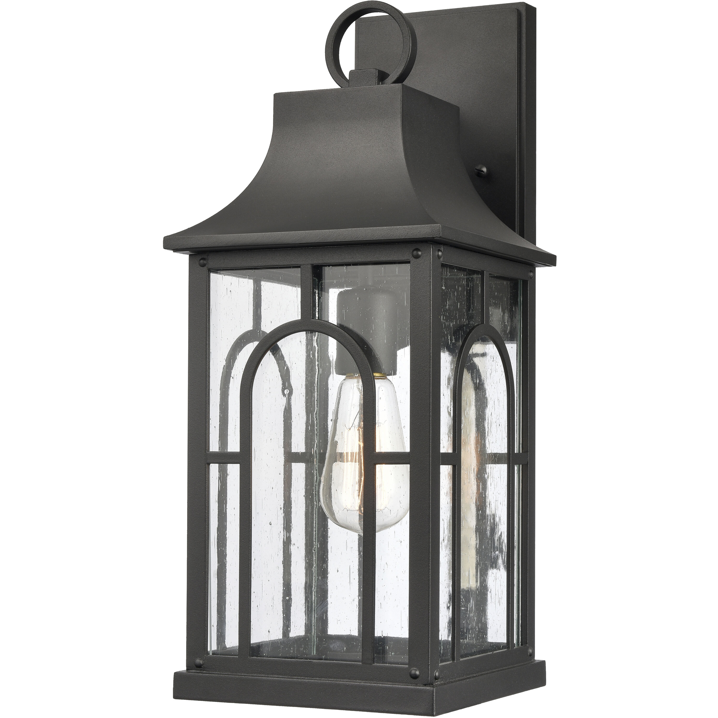 Triumph 1 Light 17.75 inch Textured Black Outdoor Wall Sconce