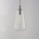 Babylon 1 Light 7.5 inch Satin Nickel Single Pendant Ceiling Light
