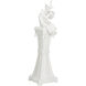 Chinese Man on Pedestal White/Cream Figurine