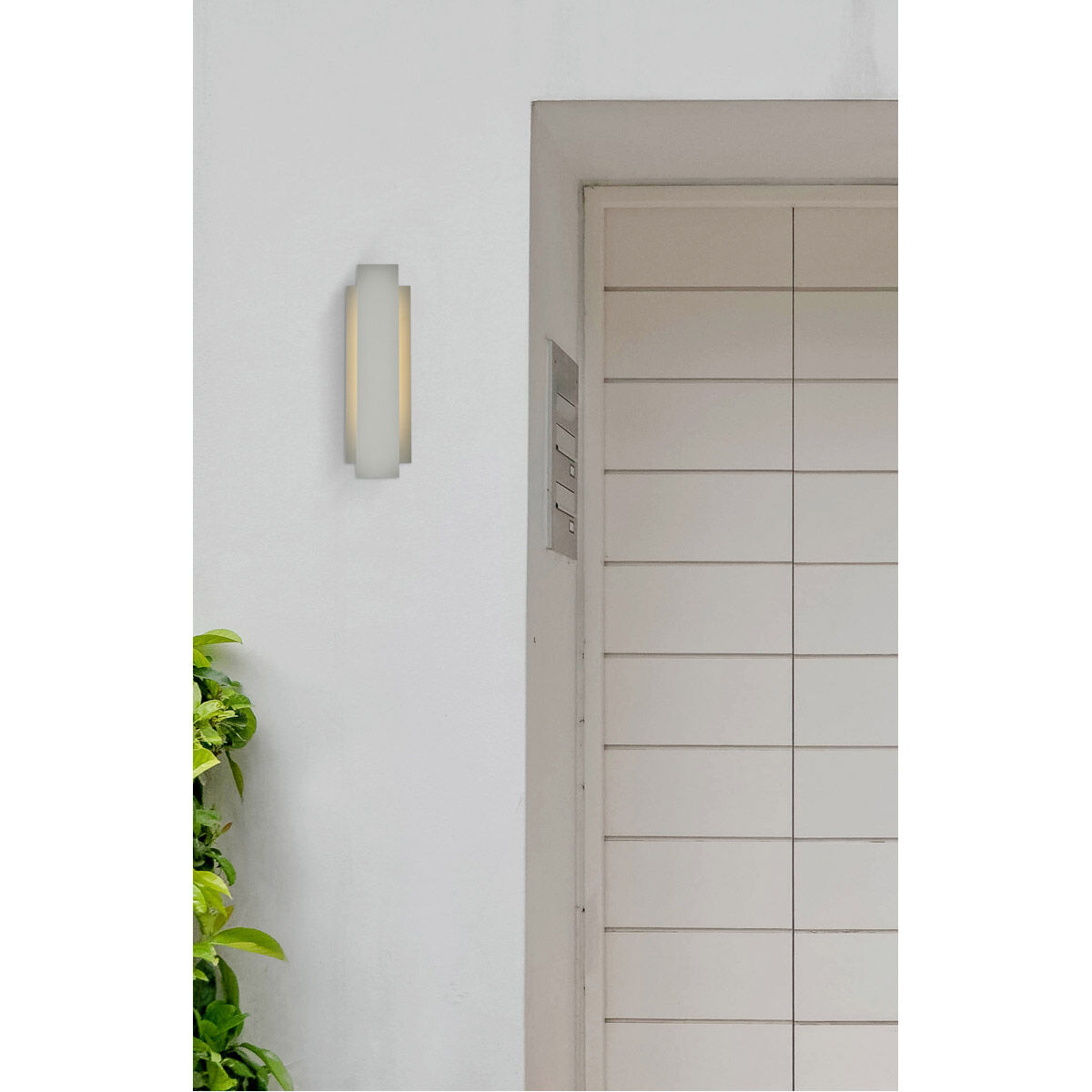 Raine 17 inch Silver Outdoor Wall Light