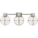 Chapman & Myers Gracie LED 24.5 inch Polished Nickel Triple Sconce Wall Light