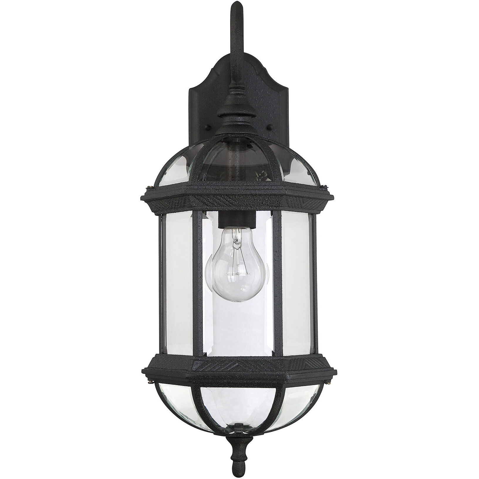 Kensington Outdoor Wall Lantern in Black