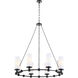 Lee Boulevard 8 Light 38 inch Matte Black Chandelier Ceiling Light