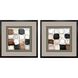 Circular Square Brown and Black and Gray Framed Art, Propac
