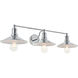 Etude 3 Light 33 inch Chrome Wall Sconce Wall Light