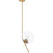 Ryland 1 Light 16 inch Brass Pendant Ceiling Light