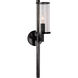 Kelly Wearstler Liaison 1 Light 4 inch Bronze Single Sconce Wall Light in Clear Glass