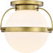 Lakeshore 1 Light 18 inch Natural Brass Flush Mount Ceiling Light