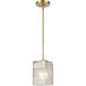 Ice Blocks 1 Light 6 inch Satin Brass Mini Pendant Ceiling Light