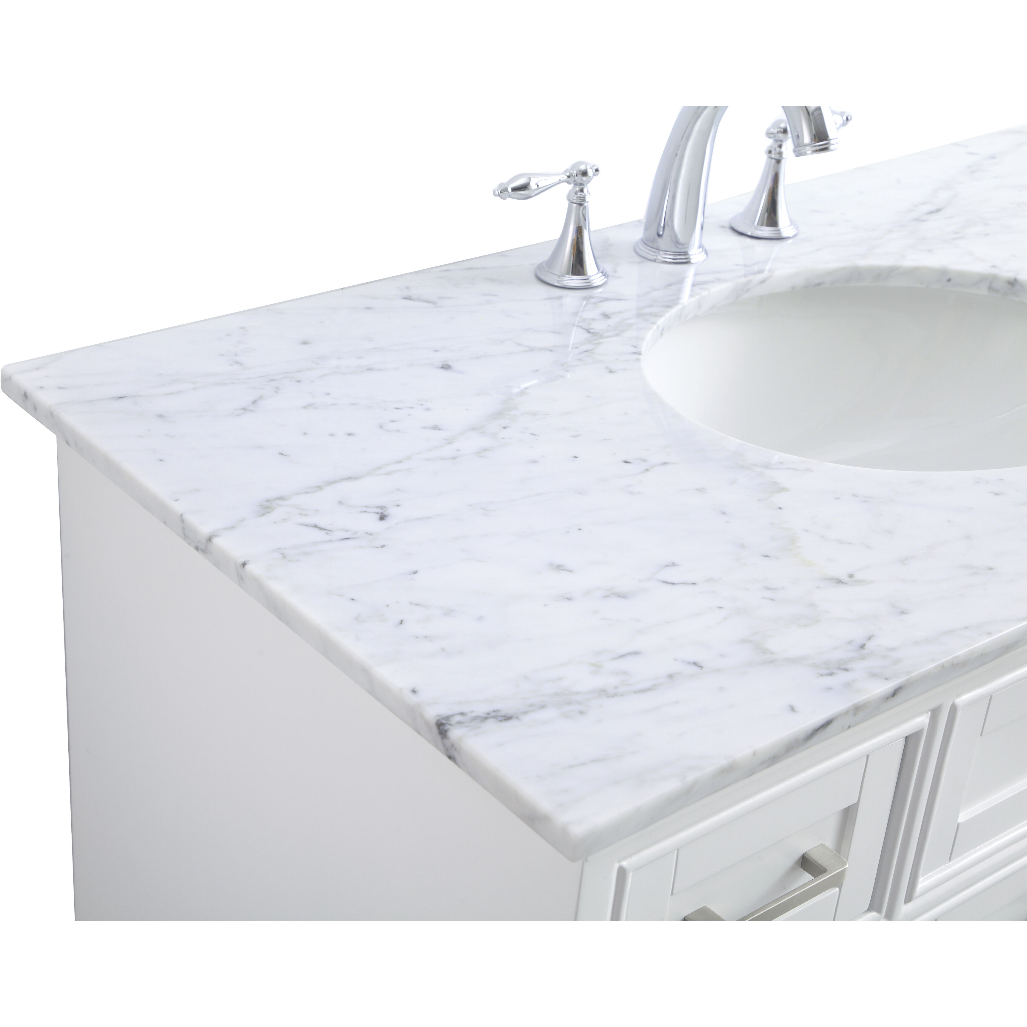 Americana 84 X 22 X 70 inch White Vanity Sink Set
