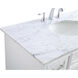 Americana 84 X 22 X 70 inch White Vanity Sink Set
