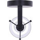Madison 1 Light 7 inch Black Vanity Light Wall Light