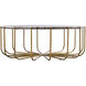 Demille 48 X 48 inch Satin Brass with Cream and Antique Bronze Coffee Table