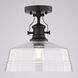 Beloit 1 Light 12 inch Matte Black Semi-Flush Mount Ceiling Light
