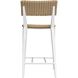 Calbas 38.1 inch White and Honey Outdoor Counter Stool