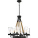 Homestead 6 Light 27 inch Espresso Outdoor Chandelier