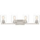 Liam 4 Light 32 inch Satin Platinum Bath Bar Wall Light