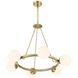 Maverick 6 Light 33.5 inch Vibrant Gold Chandelier Ceiling Light