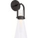 Ian K. Fowler Larkin LED 5.5 inch Bronze Conical Bracketed Sconce Wall Light, Medium
