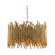 Prescott 3 Light 22 inch Gold Leaf Pendant Ceiling Light