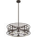 Langwood 4 Light 24 inch Onyx Bengal and Barnwood Chandelier Ceiling Light