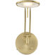 Dessau Turbo 25 inch 4.5 watt Satin Brass Swing Arm Wall Sconce Wall Light in Light Satin Brass