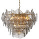Biltmore 10 Light 31.5 inch Antique Brass and Light Smoke Glass Pendant Ceiling Light