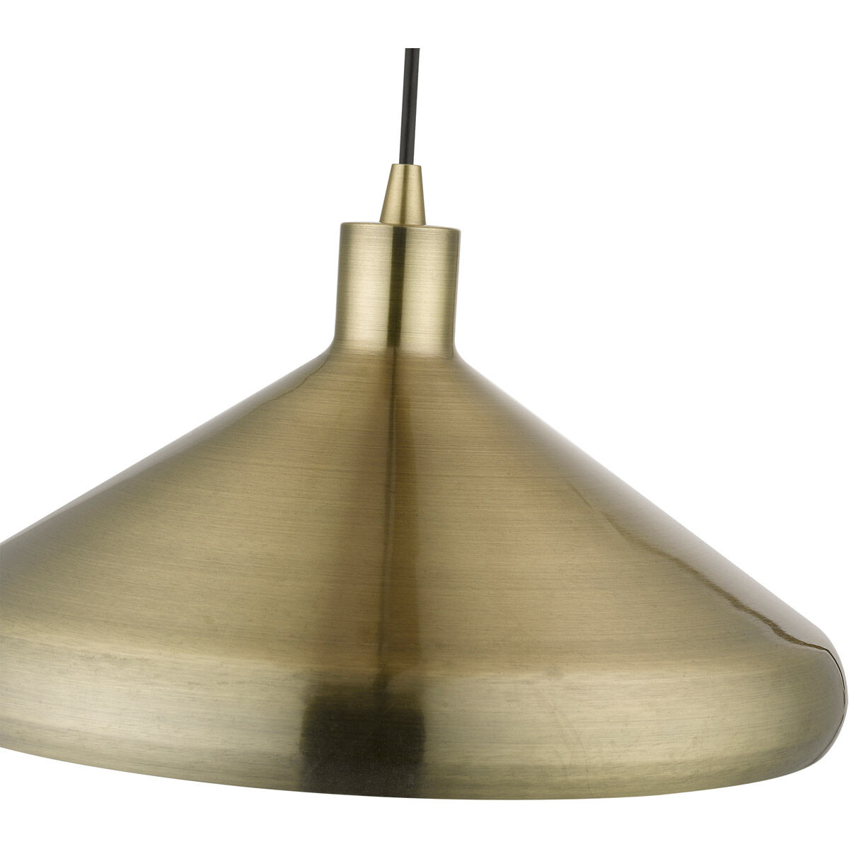 Geneva 1 Light 15 inch Antique Brass Pendant Ceiling Light