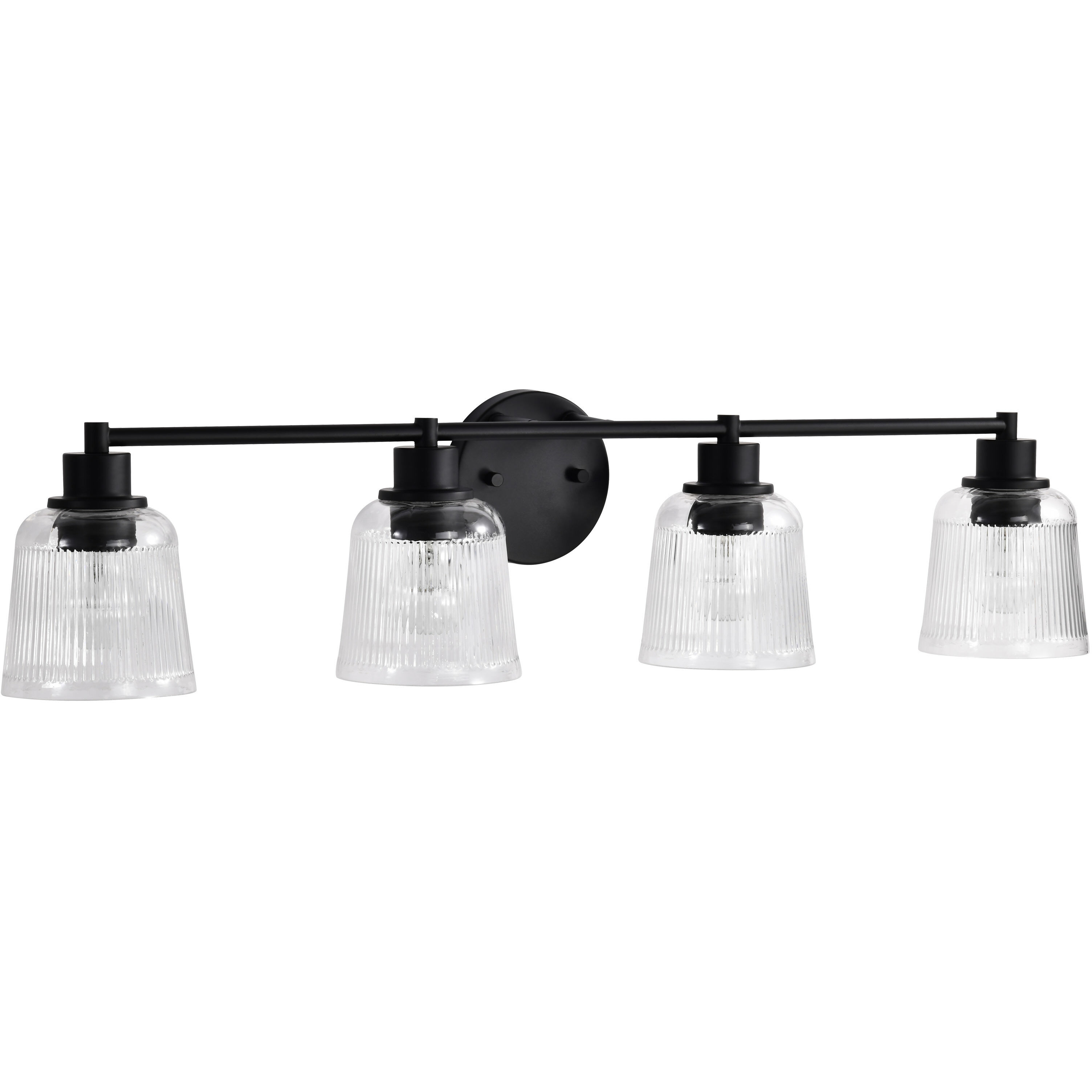 Grayson 33.5 inch Matte Black Vanity Wall Light