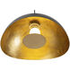 Luna Bella LED 14 inch Matte Black and Weathered Brass Pendant Ceiling Light