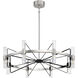 Mass Transit LED 35 inch Brushed Nickel W/ Sand Coal Chandelier Ceiling Light