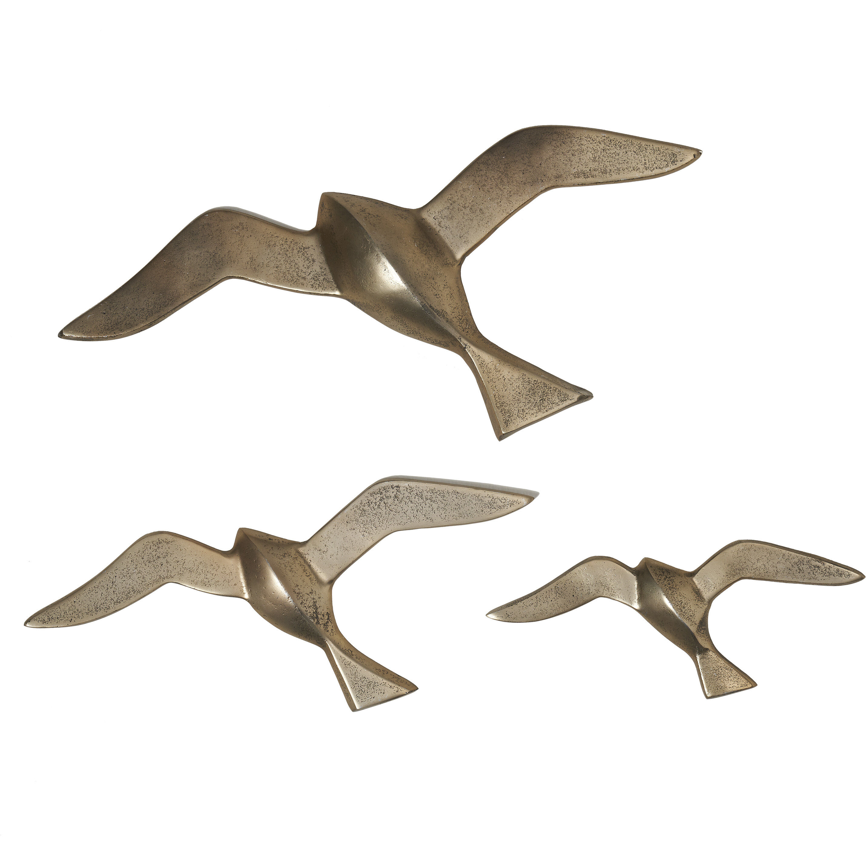 Stevens Antique Brass Wall Decor, Set of 3